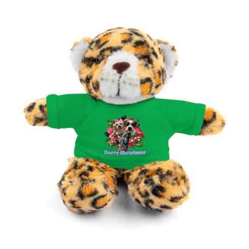 Custom Photo Festive Poinsettia Stuffed Animals with Tee